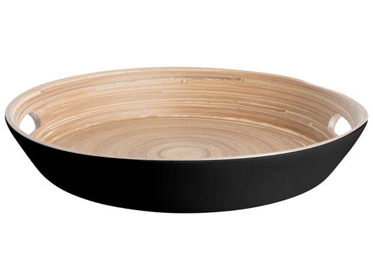 Gusta Dienblad Bamboe Ø32X6 cm Zwart