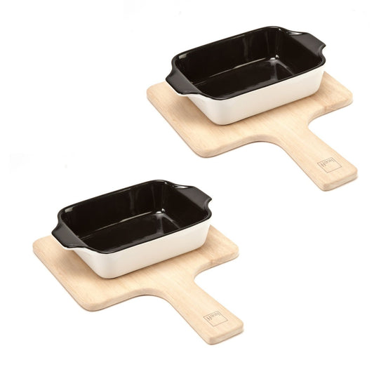 Leeff- Mini ovenschaaltjes op plank set van 2
