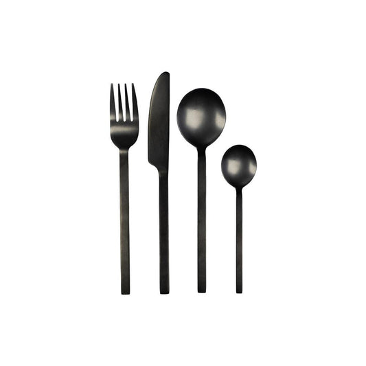 Leeff- Cutlery Charlot set of 16 black