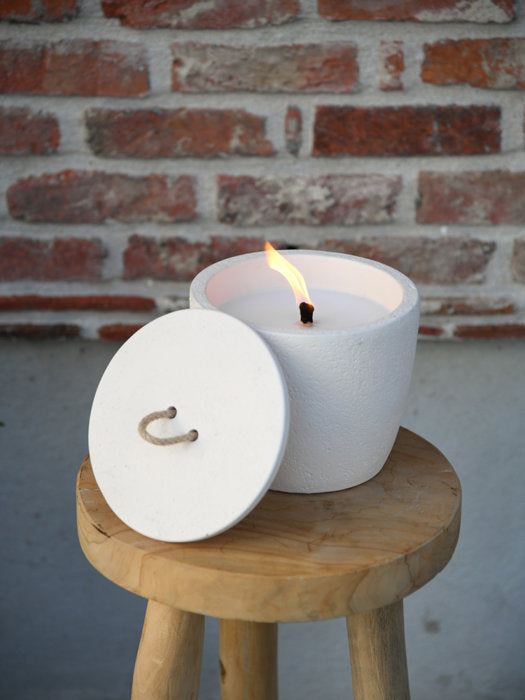 Outdoor Candle Leeff- Olivier white