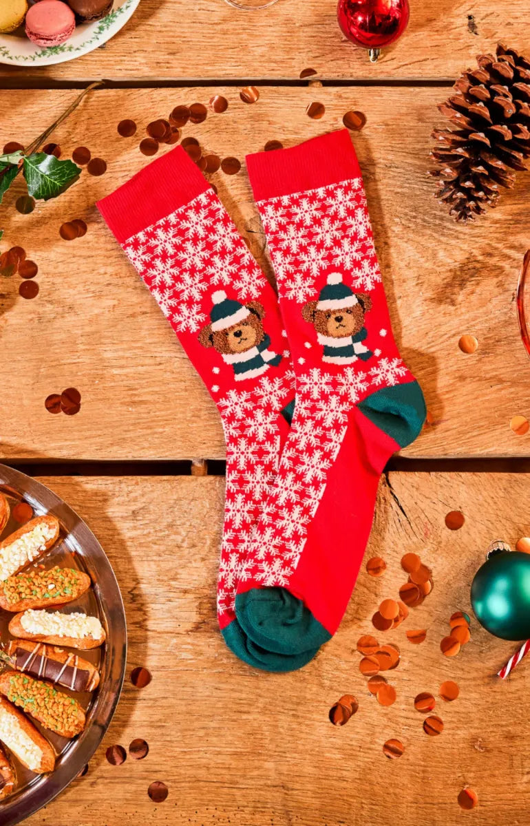 Arthur- Kousen TU teddybeer kerst rood
