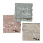 Boltze - Servetten Grace Roze Merry Christmas