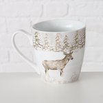 Jumbo Mok Hert met dennenboom en sneeuw