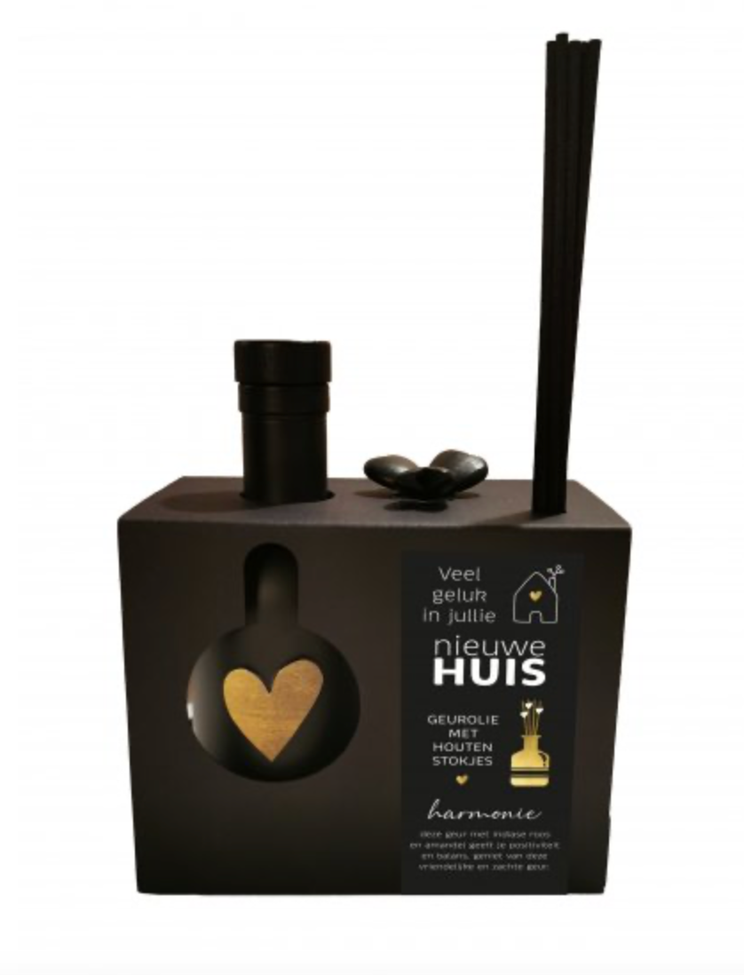 Geurolie houten stokjes black