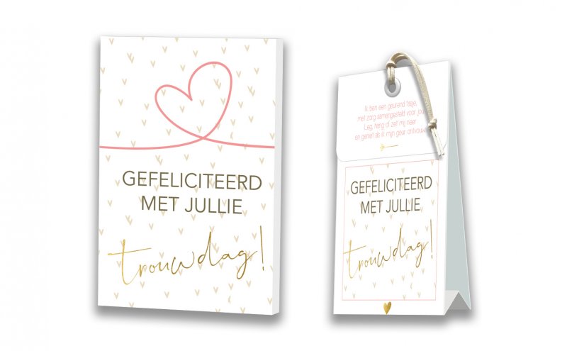 Wenskaartje met geurtasje zuiver