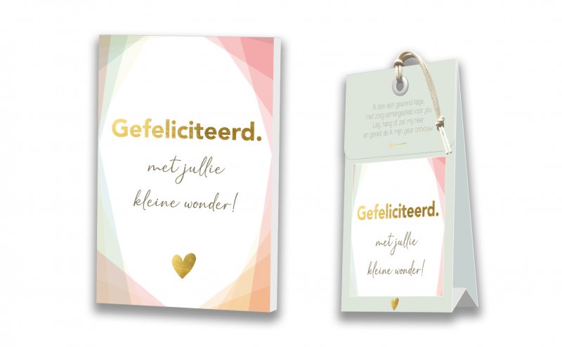 Wenskaartje met geurtasje zuiver