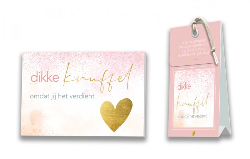Wenskaartje met geurtasje zuiver