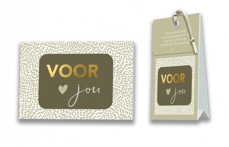 Wenskaartje met geurtasje zuiver
