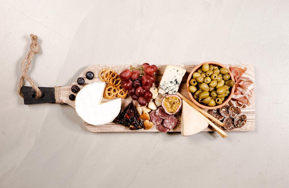 Senza Serveerplank met handvat Zwart Large