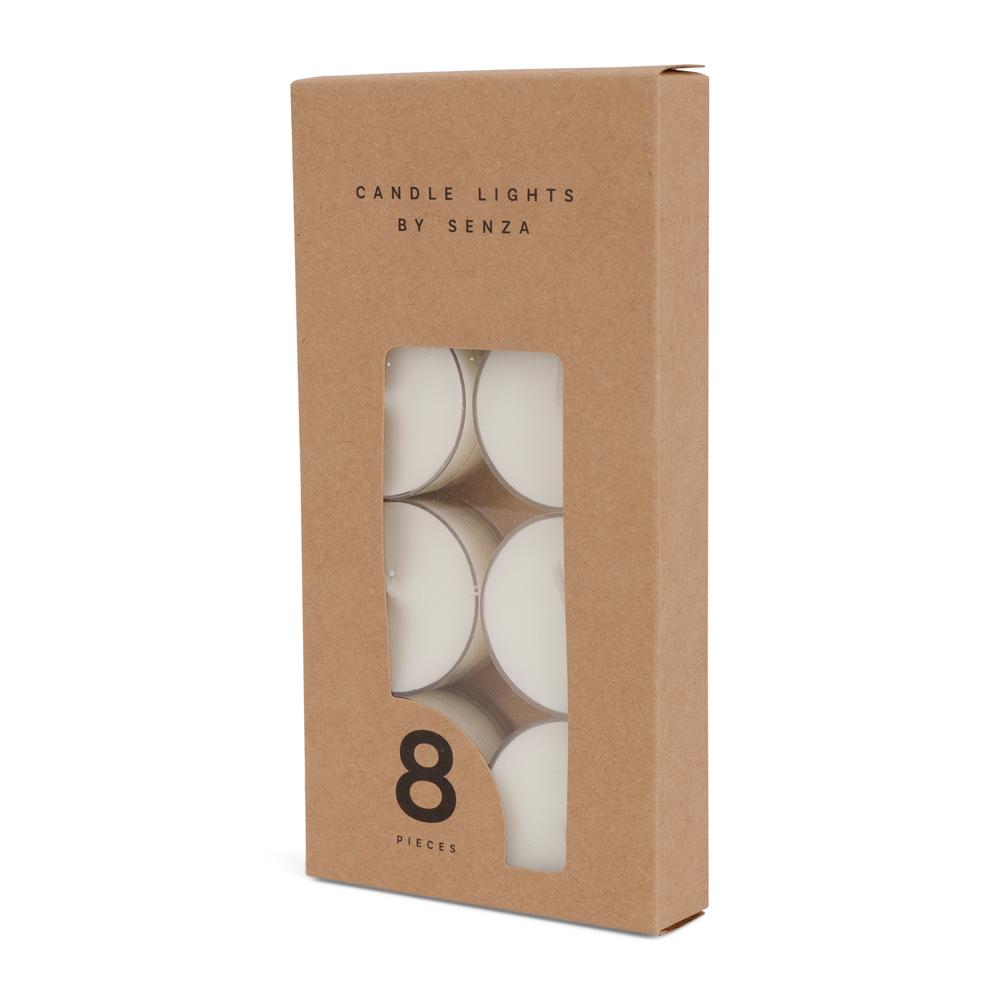 Senza Set van 8 Theelichtjes in Kraft Box