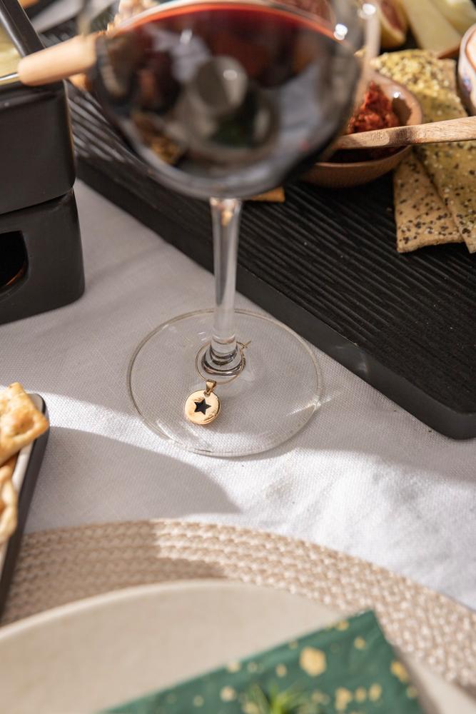 Jens Living Glasmarkers Goud/set van 6