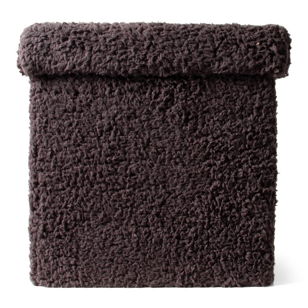 Senza Opvouwbare Teddy Poef Antraciet