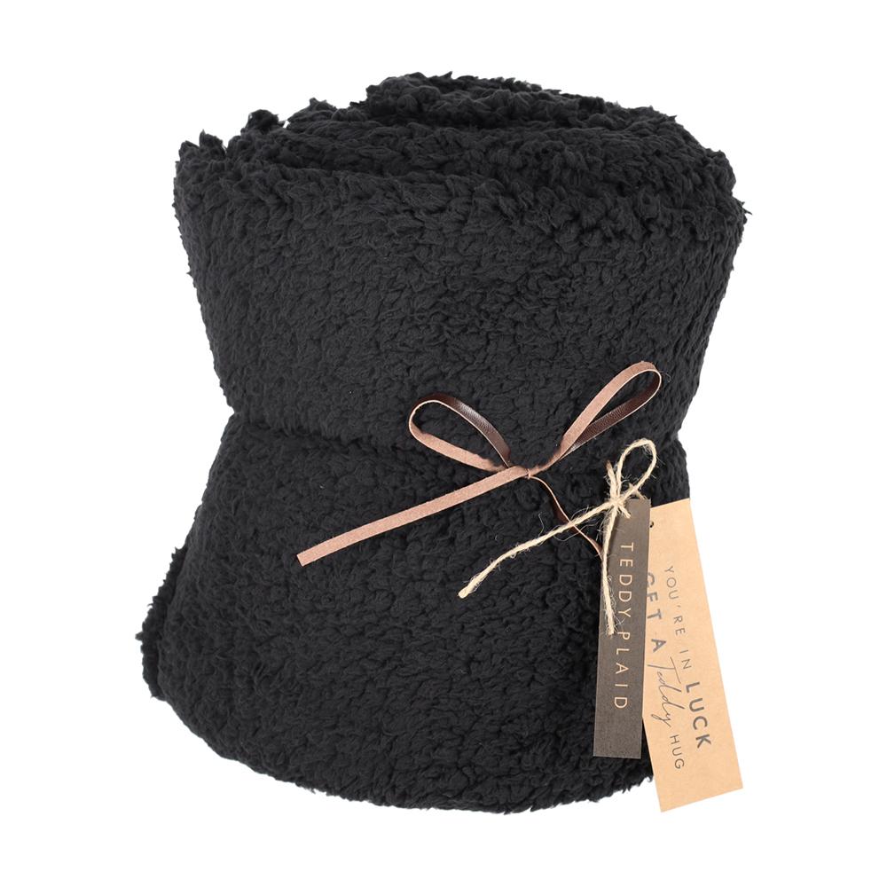 Jens Living Teddy Plaid Zwart