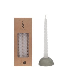 Ideas 4 Seasons Twist kaars wit - set van 4