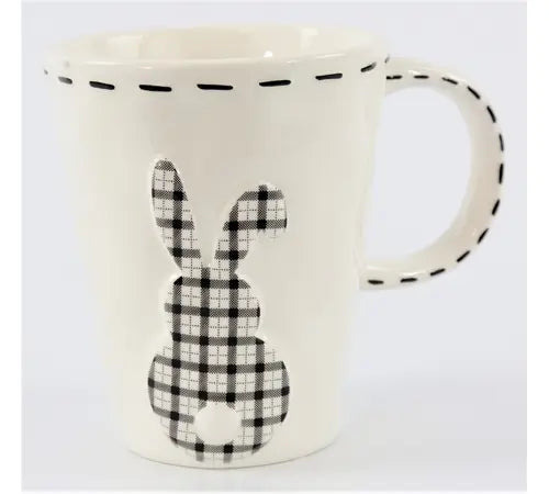 Mok " Black Bunny" Dolomiet 13x6x10cm