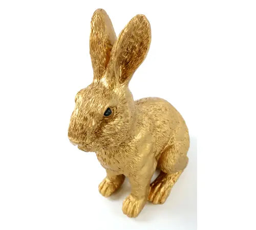 Konijn Bunny Goud Polystone 11x8x16cm