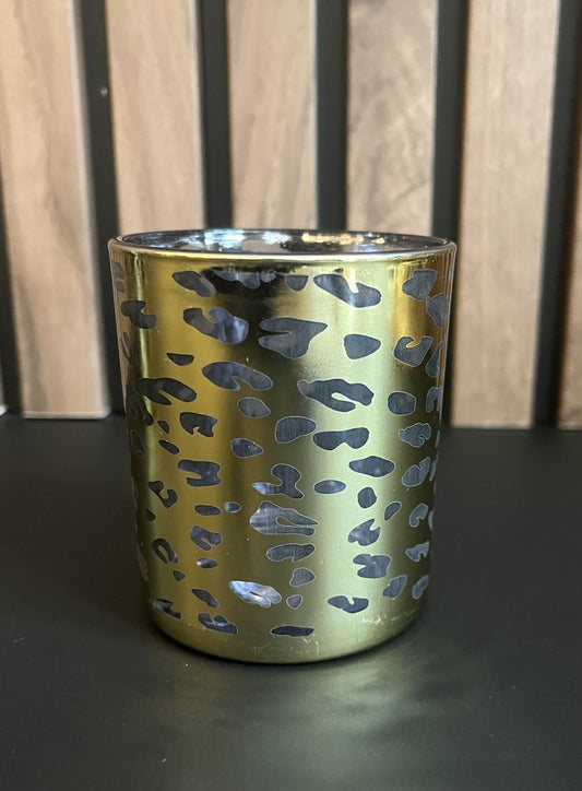 Windlicht Leopard Goud Small 8 cm