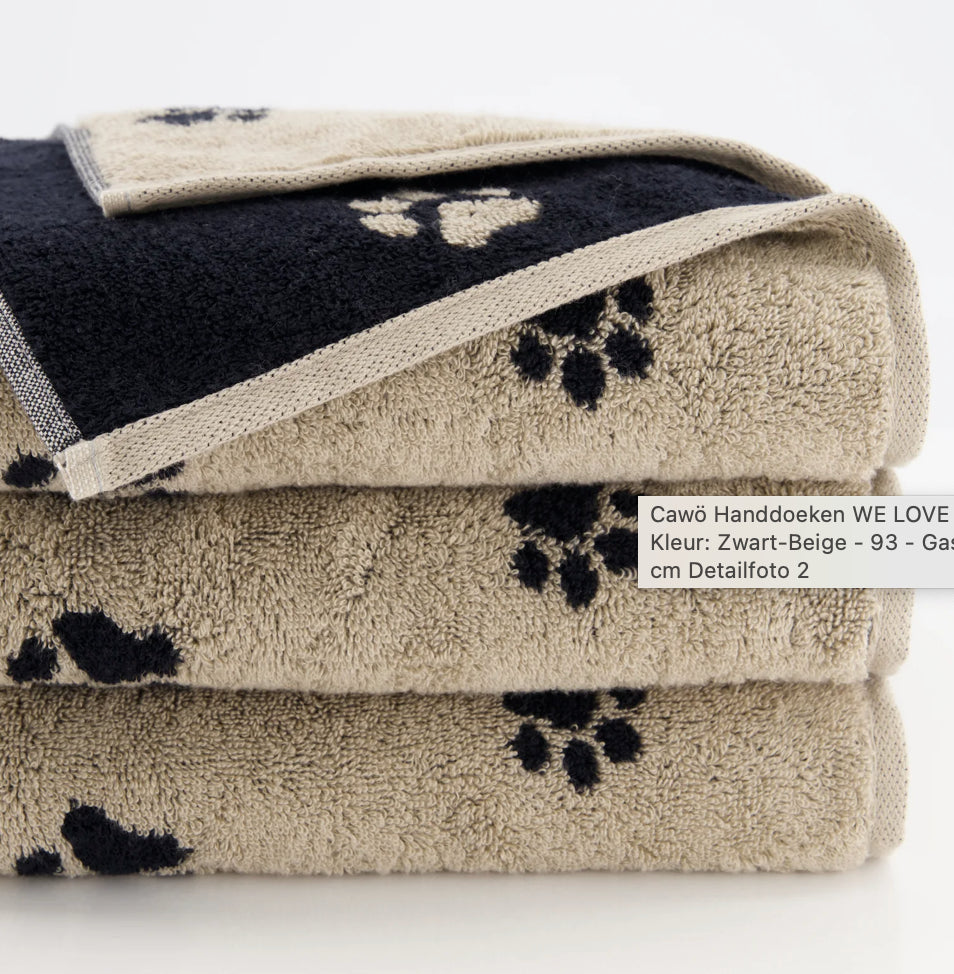 DoucheHanddoek 80/150 We love Dogs pootjes