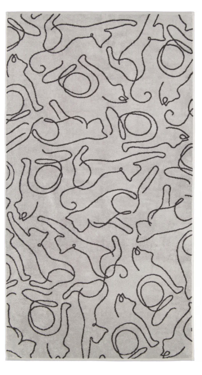 DoucheHanddoek 80/150 Cats print