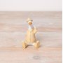 Eendornament zittend pastelgeel 7 x 6 x 11cm