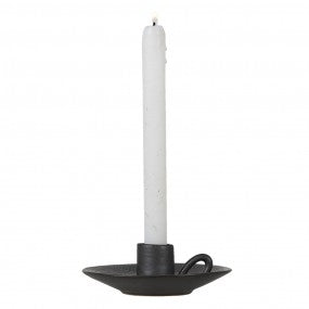Kandelaar Ø 13X4 CM Grijs Porselein Rond