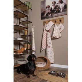 Kleine Honden-Kattenhuis Bruin Beige Rotan Rond Ø 47X30 CM