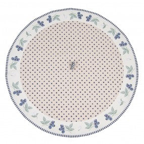 Theedoek Ø 80 cm Beige Blauw Bosbessen