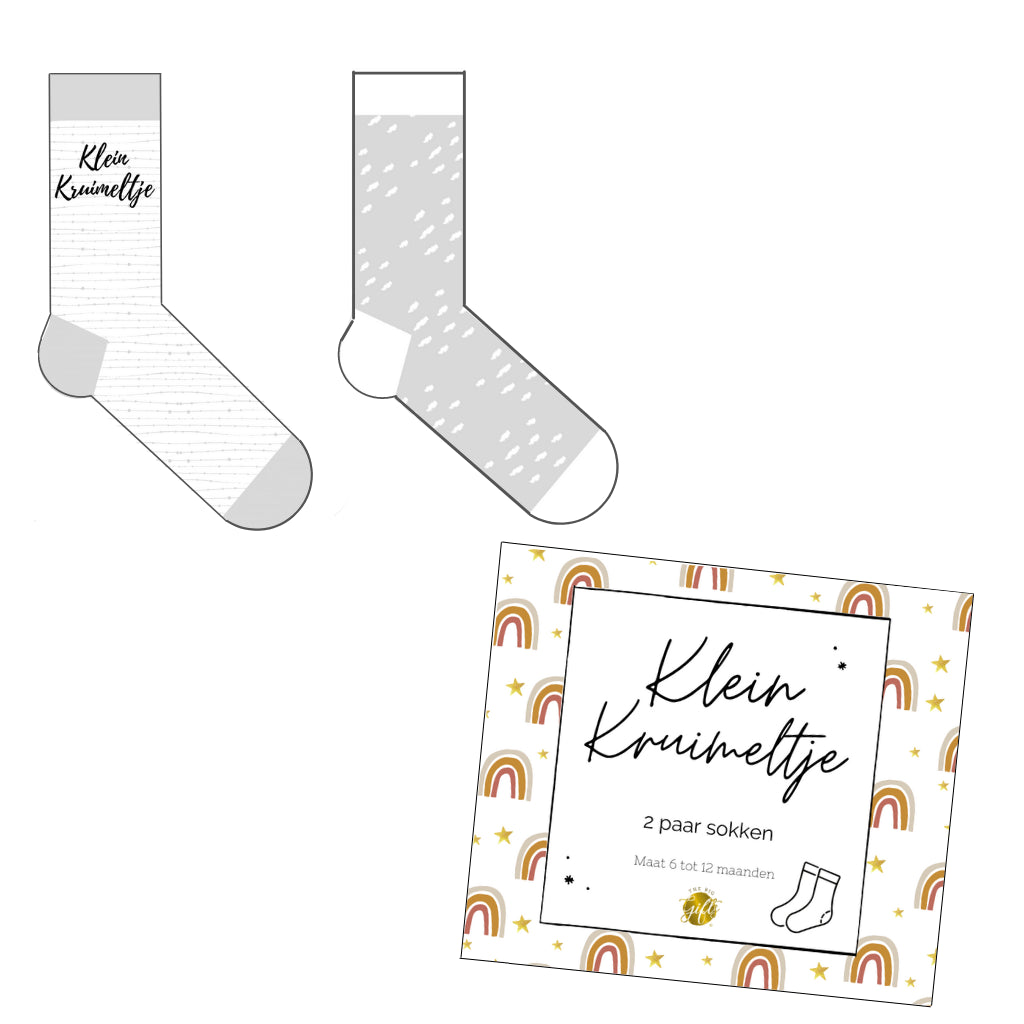 Baby Sokjes giftbox/ 2 paar sokjes