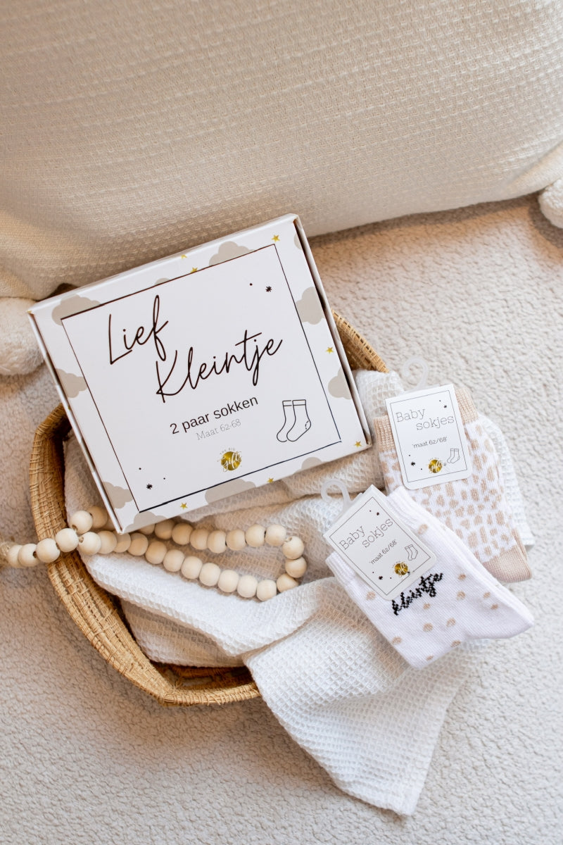 Baby Sokjes giftbox/ 2 paar sokjes