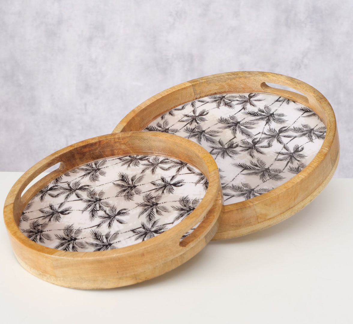 Serveerschaal Palma Ø 25,5 x 4,5 cm hout rond