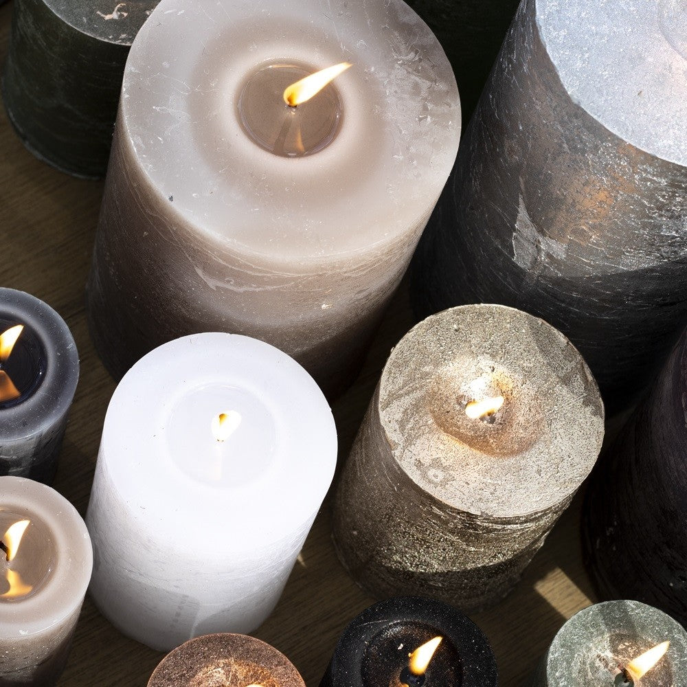 Mars&More Kaars metallic zwart 10x20 cm