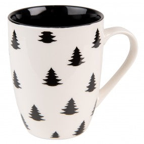 Beige Zwart Porselein Kerstboom Theemok 300 ml