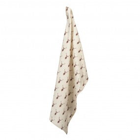 Theedoek 50x70 cm Beige Rood Hert