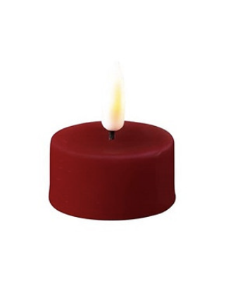 LED theelichtjes Bordeaux 2 Stuks, Ø 4,1 * 4,5 Cm