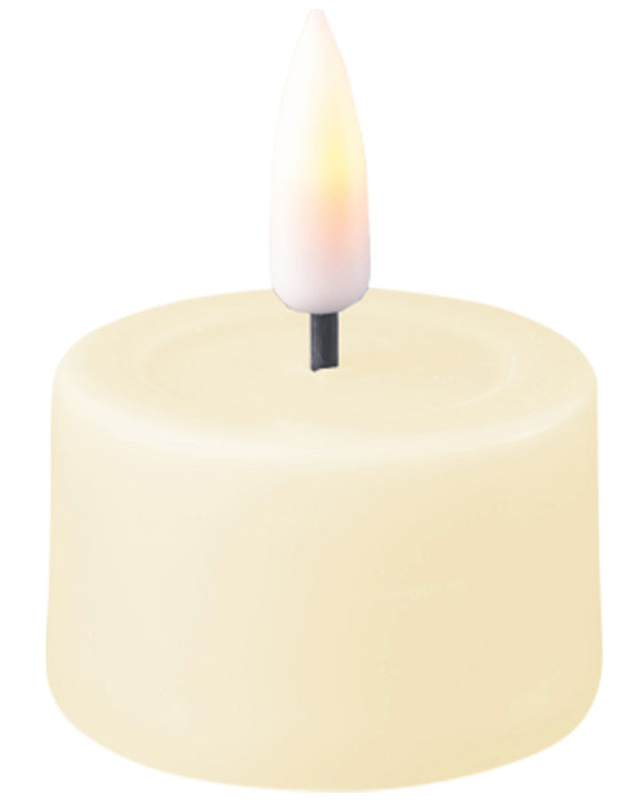 LED theelichtjes Cream 2 Stuks, Ø 3,5 *5,5 Cm