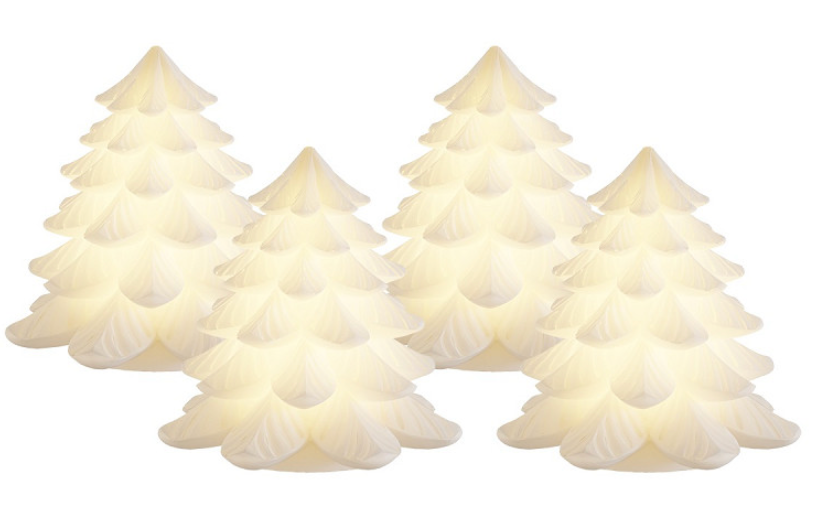 LED Christmas Tree H 7 cm set van 4