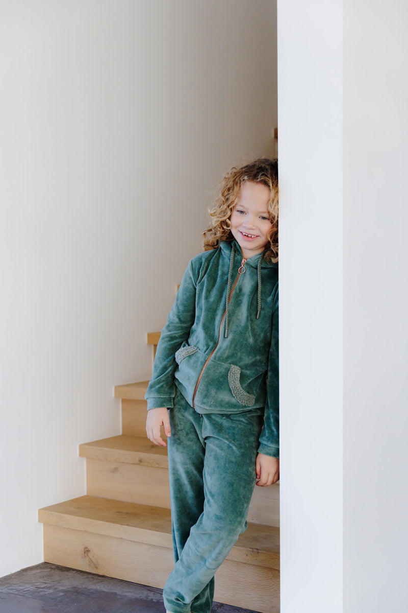 Alice et Maman- Kids Homewear Julia Velours Olive