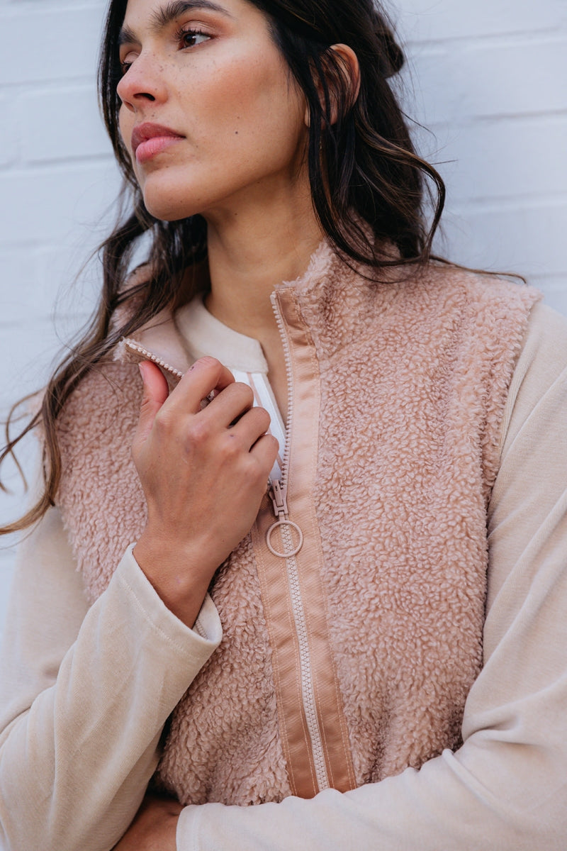 Alice et Maman- Izzy Short Jacket Mouton bouclé sand