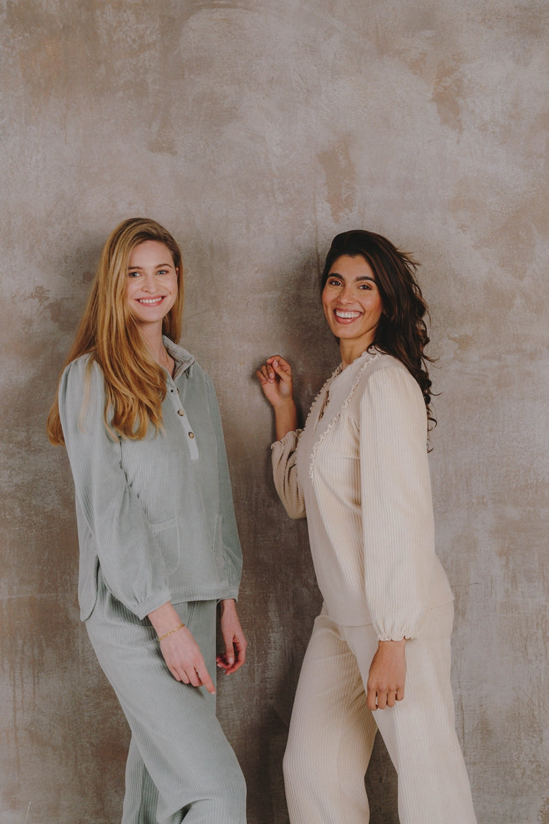 Alice et Maman- Homewear Gaelle ecru velours