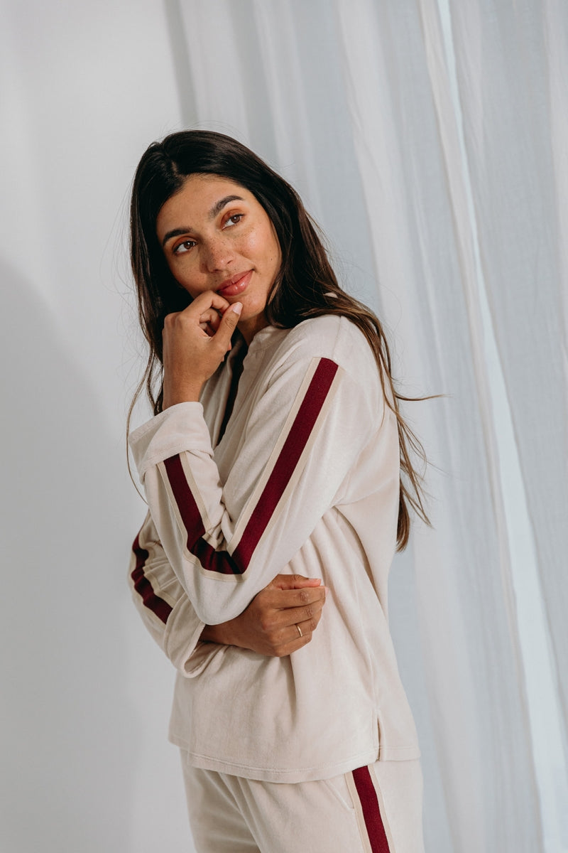 Alice et Maman- Homewear Kate velours latte