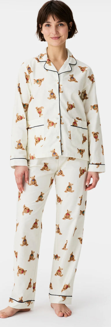 Arthur- Dames Pyjama Knopen Old Teddy