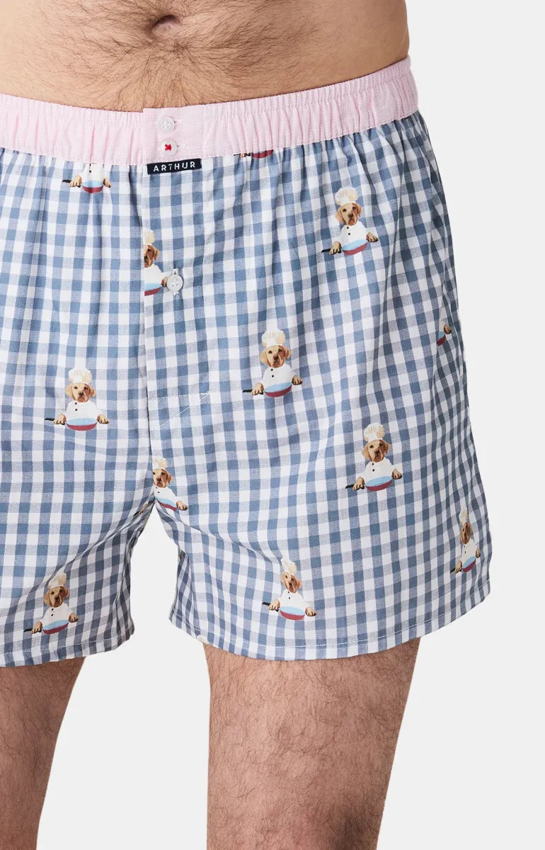 Arthur- Calecon Slip Heren Grijs Roze Chef hond