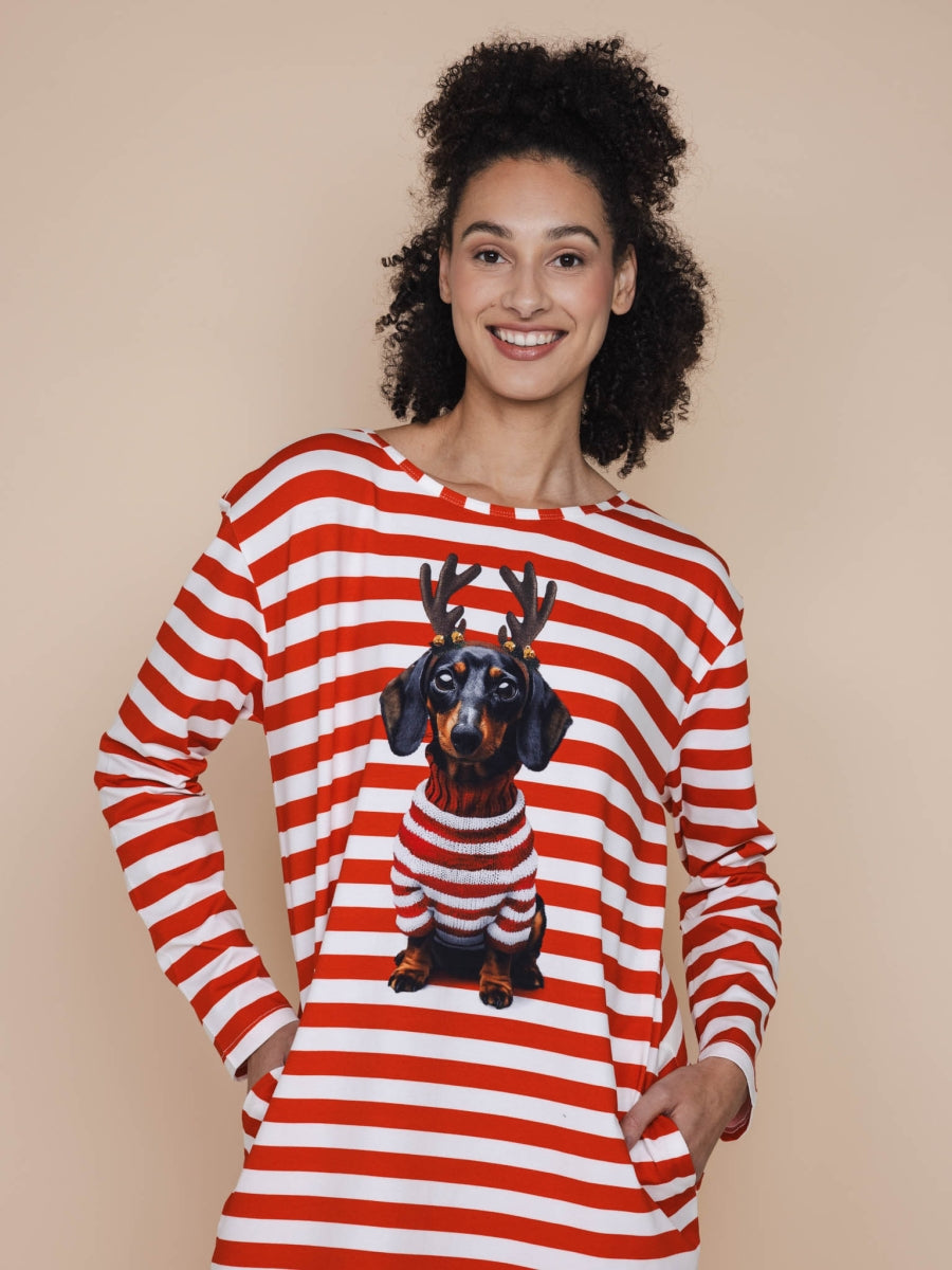 Pierre Xmas Long Sleeve Dress Women