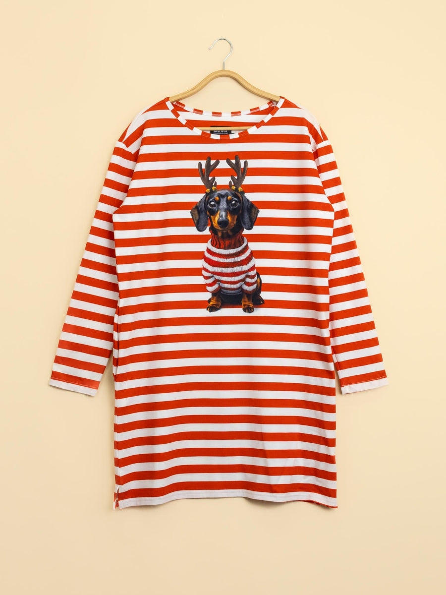 Pierre Xmas Long Sleeve Dress Women