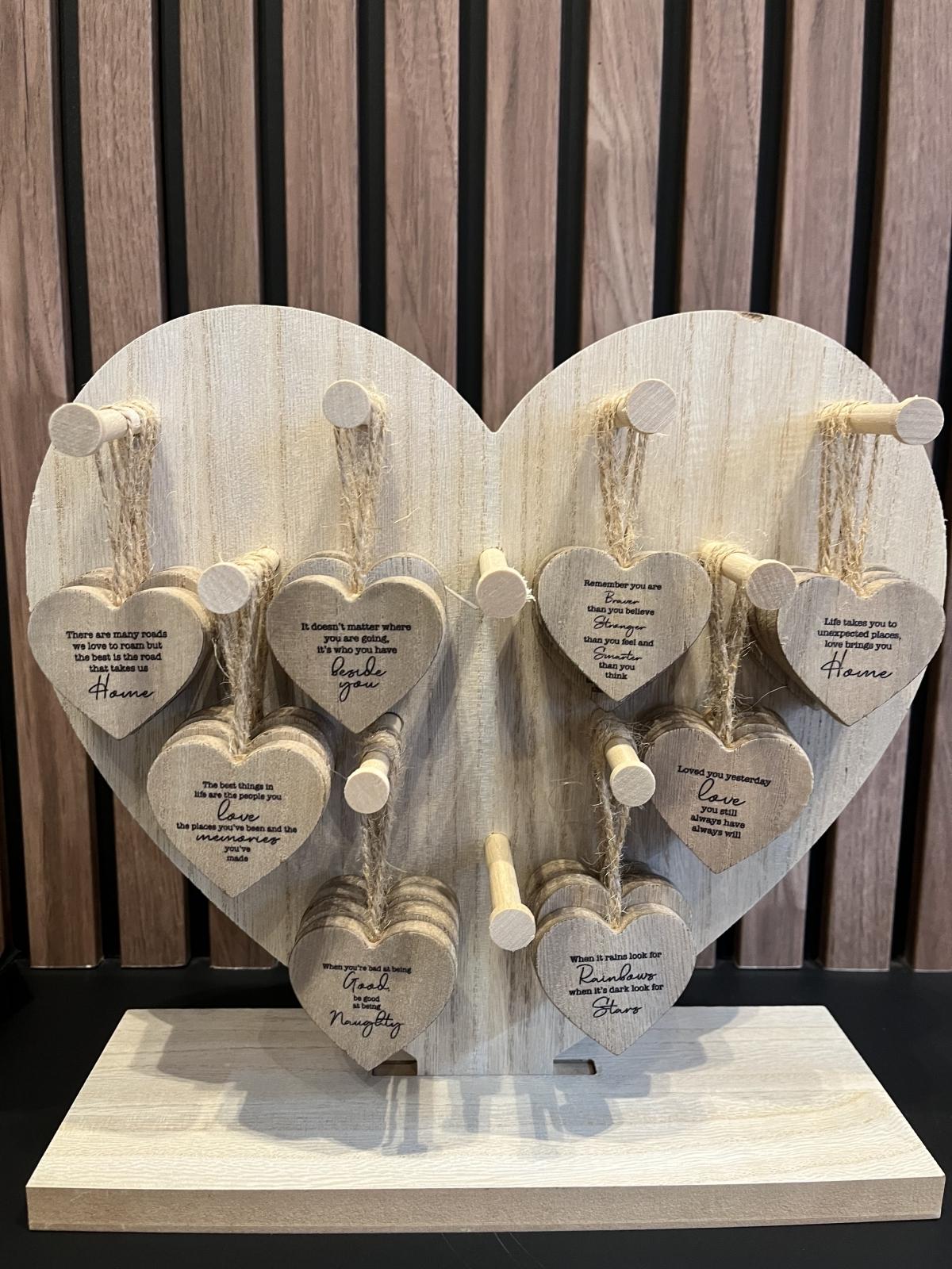 Houten hanger hart