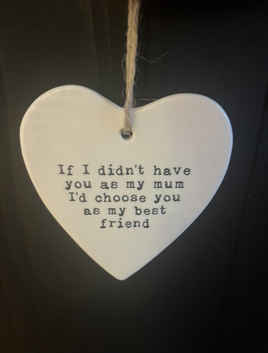 Keramiek hanger hart