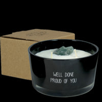 SOJAKAARS ZWART- WELL DONE-REGENBOOG FLUORIET