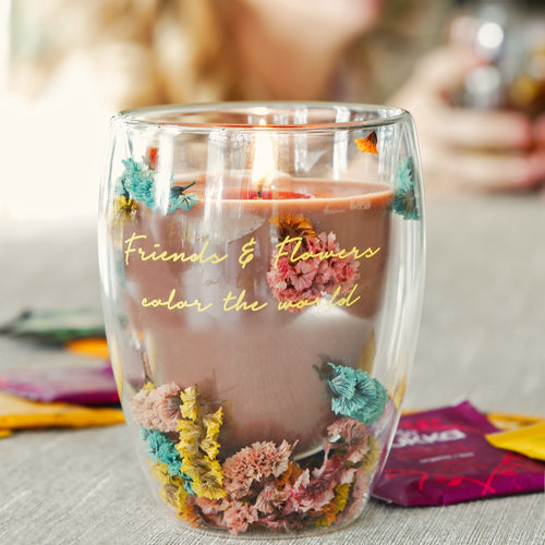 SOJAKAARS - theeglas FRIENDS & FLOWERS - Silky Tonka