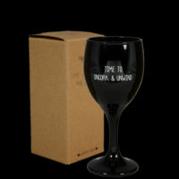 SOJAKAARS WIJNGLAS ZWART - UNCORK AND UNWIND
