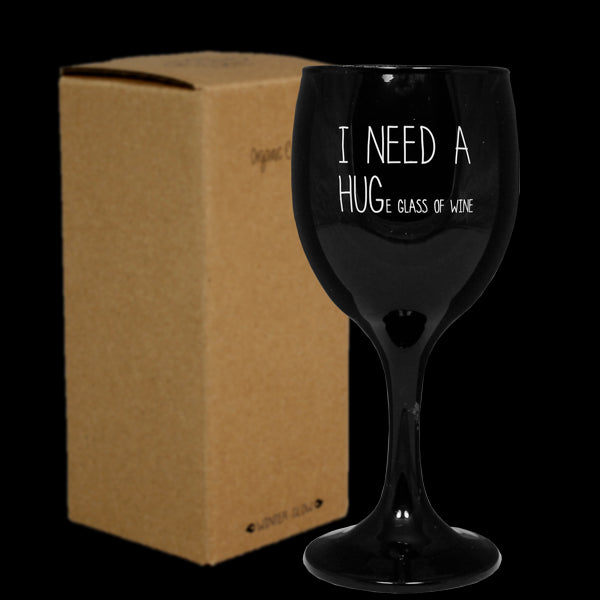 SOJAKAARS ZWART- I NEED A HUG-WARM CASHMERE